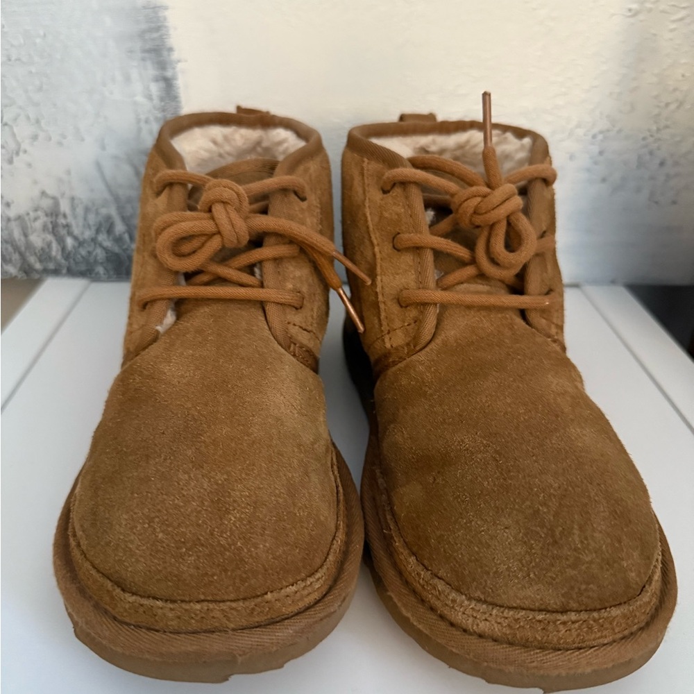UGG Neumel Chestnut Suede Shearling Boot Size 6 Women’s